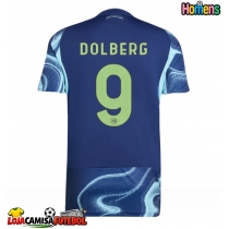 Camisa de Futebol Ajax Kasper Dolberg #9 Equipamento Secundário 2025-26 Manga Curta